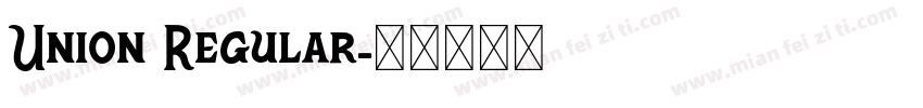 Union Regular字体转换